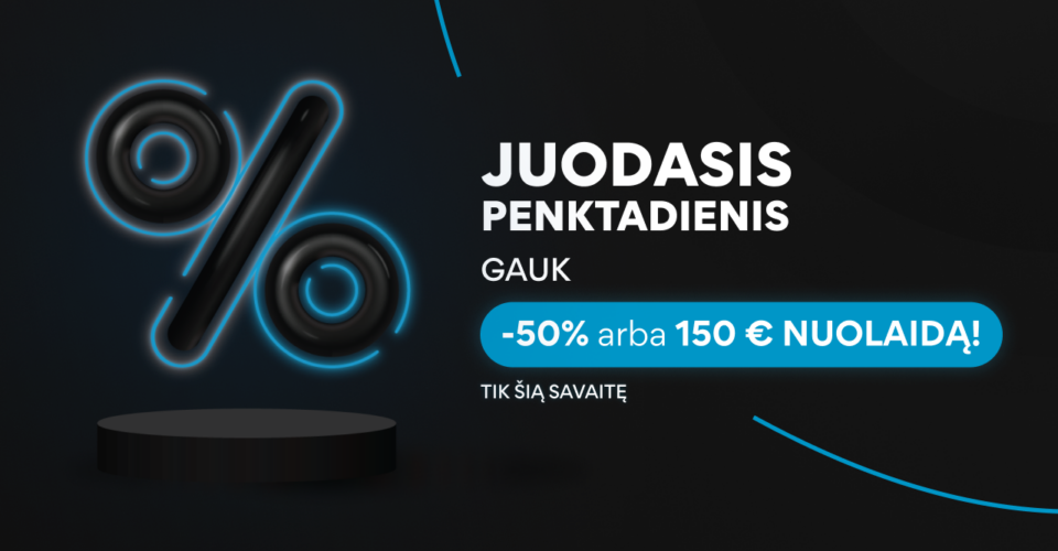 Mark Sign Juodasis penktadienis Black Friday akcija nuolaida